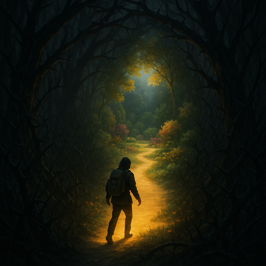 20250923 1759 glowing pathway adventure simple compose 01k5wkmc7xfbb9vnc8z40qk1rb
